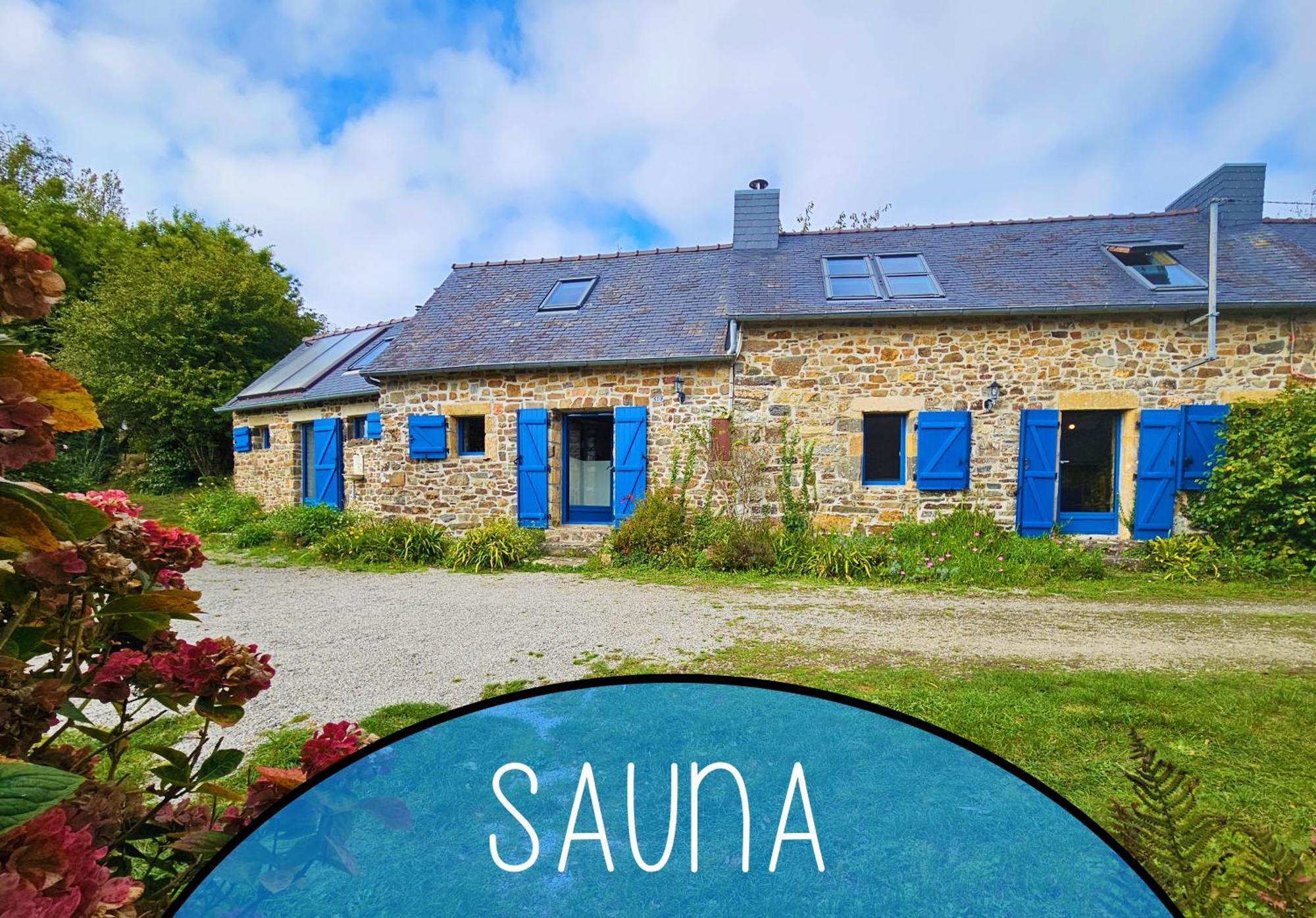 Ti Vaen I Maison Traditionnelle Bretonne & Sauna Lanvéoc Eksteriør bilde